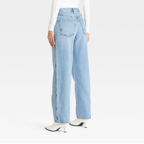 Target Women’s Mid-Rise Studded 90’s Baggy Jeans - Picture 2 of 6